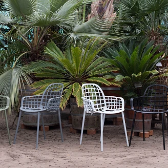 Zuiver Trädgårdsstol med Armstöd <strong>Albert Kuip Garden</strong>  Vit