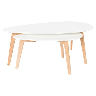 Sidobord <strong>Gobi</strong>  Vit, Natur 100x50 cm