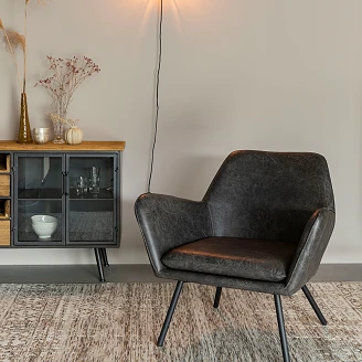 Loungefåtölj <strong>Malan</strong>  Mörkgrå