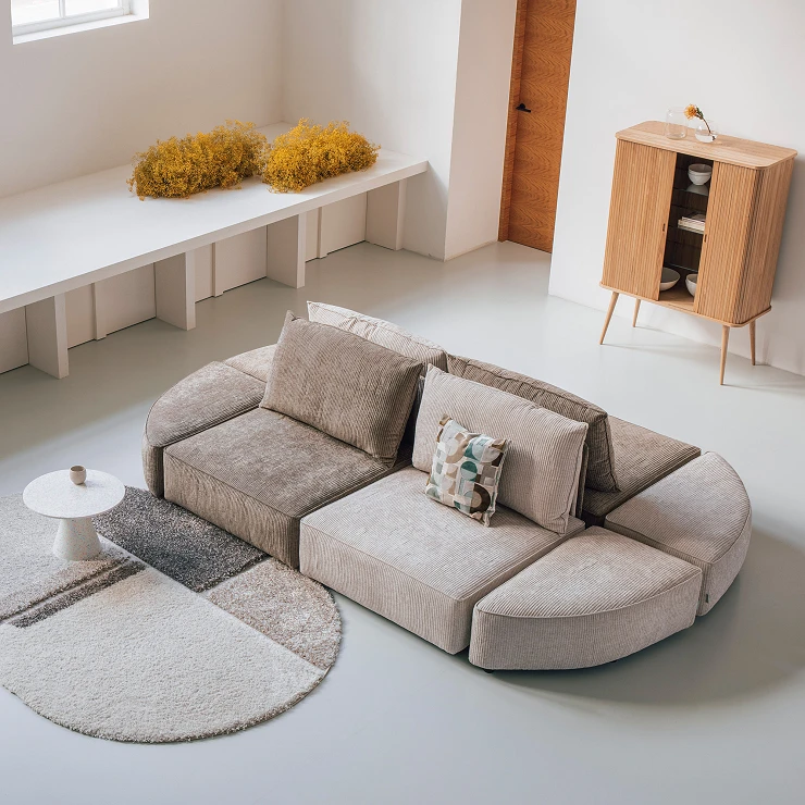Zuiver Soffa Element med Rygg 1.5-sits Hunter Sand