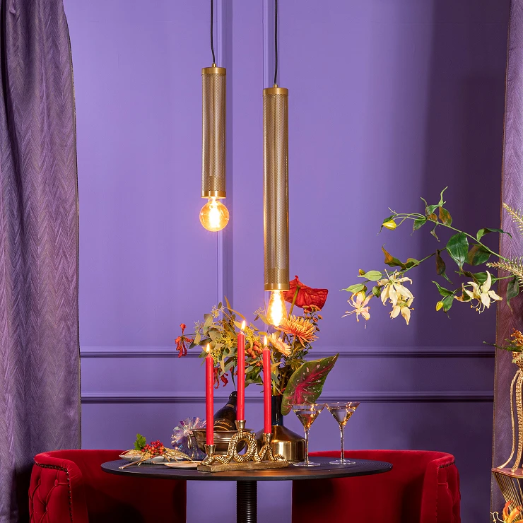 Bold Monkey Hängande Lampa M Sweet Mesh Guld