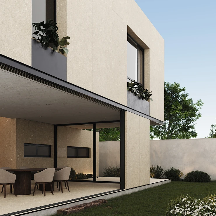 Klinker Jura Gråbeige Matt-Struktur 3D 120x280 cm