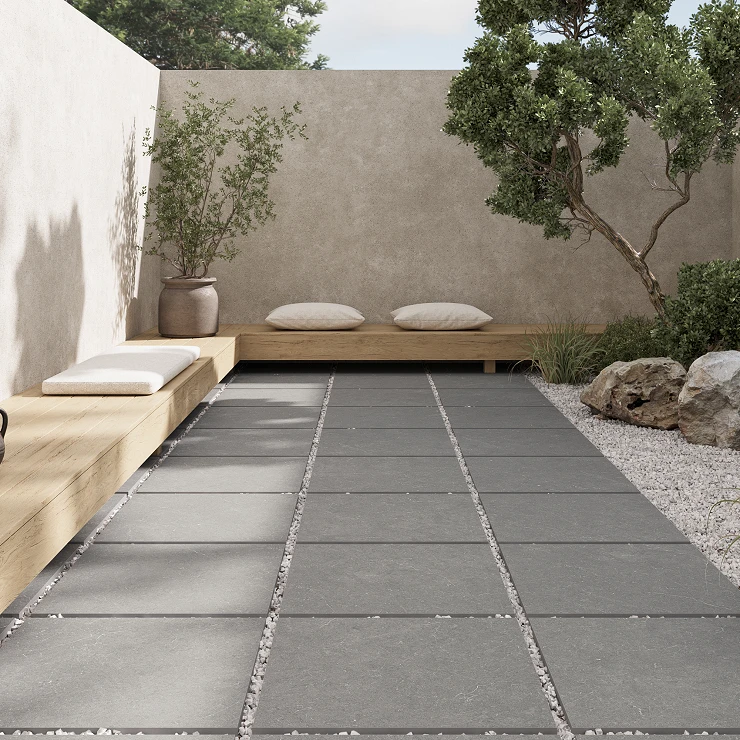 Utomhus Klinker Jura Grå Matt 90x90 cm Tjocklek 20 mm