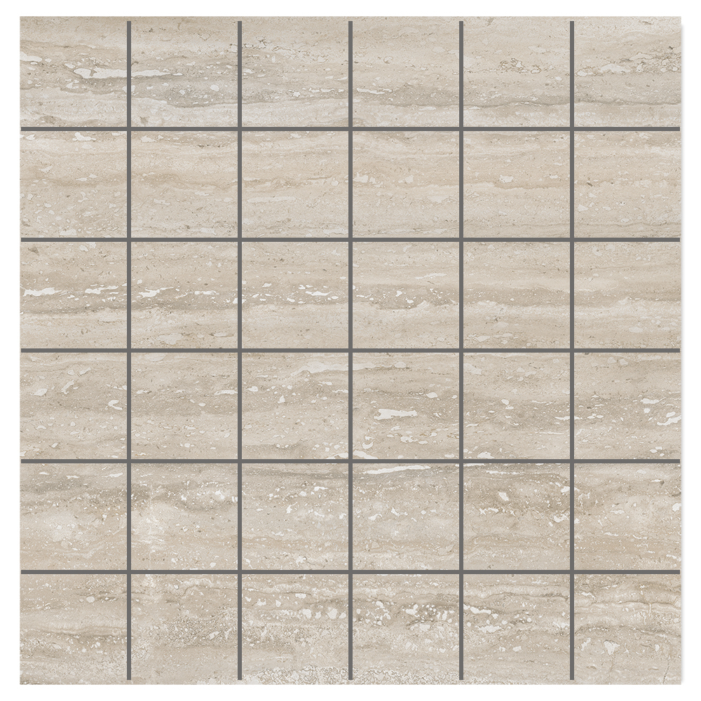 Mosaik Klinker Medelhav Beige Matt 30x30 (5x5) cm