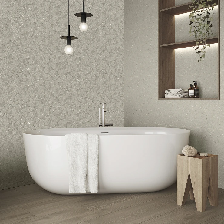 Kakel Washi Sand Blad Matt-Relief 60x120 cm