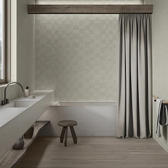 Kakel <strong>Washi</strong>  Cream Textil Matt-Relief 60x120 cm