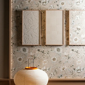 Kakel <strong>Washi</strong>  Cream Blommor Matt 60x120 cm
