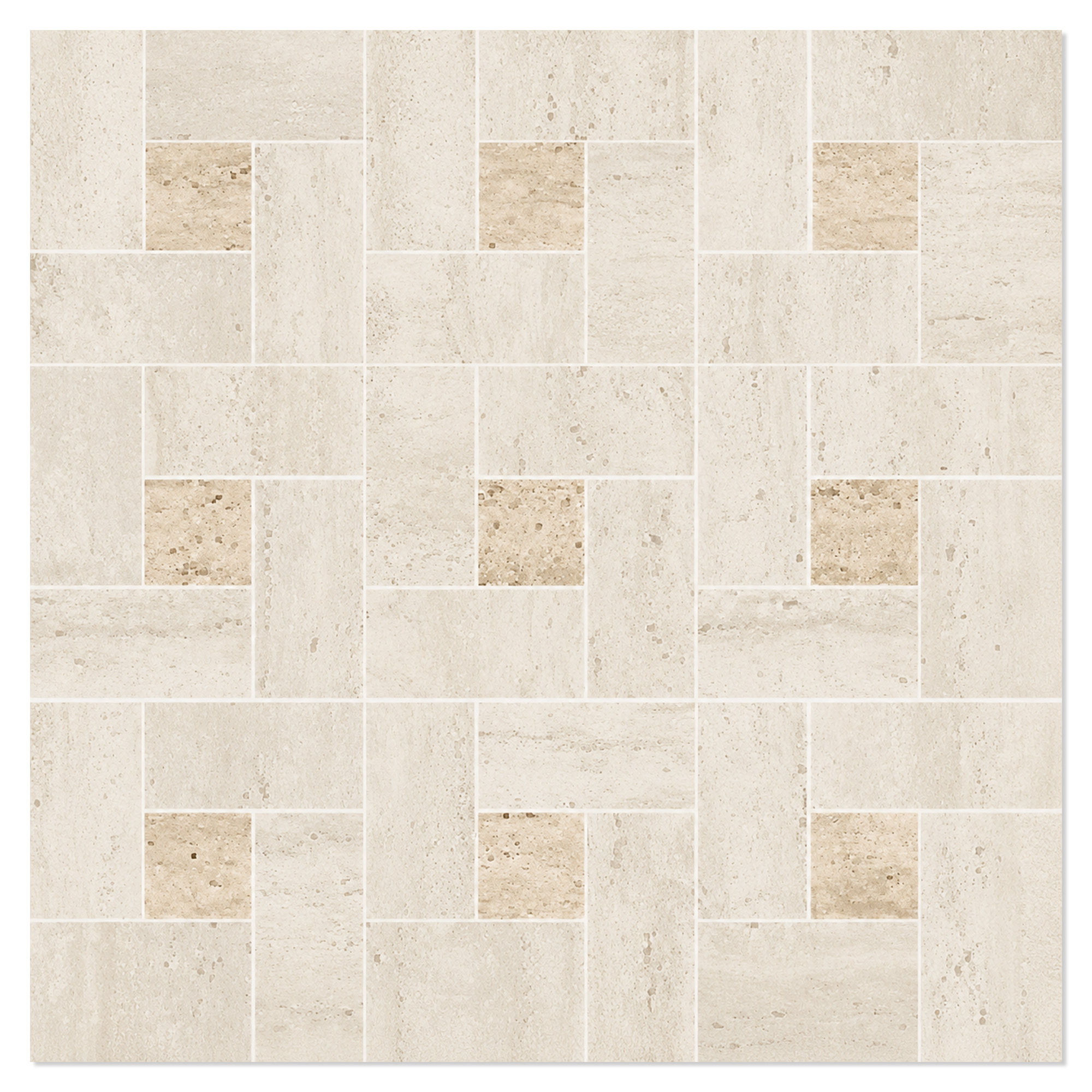 Mosaik Klinker Tivora Elfenben-Mandel Moduler Matt 30x30 cm
