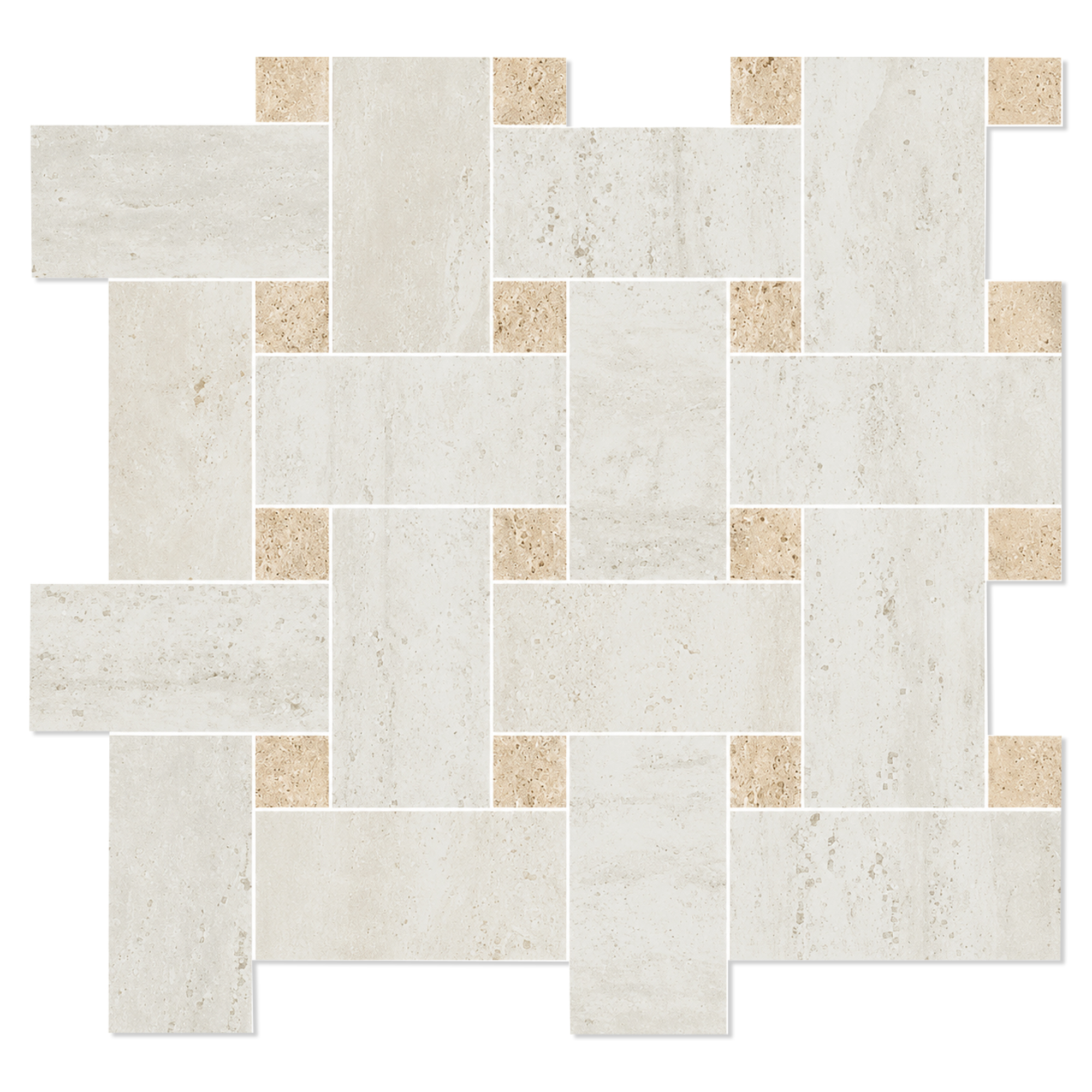 Mosaik Klinker Tivora Vit Knit Matt 30x30 cm