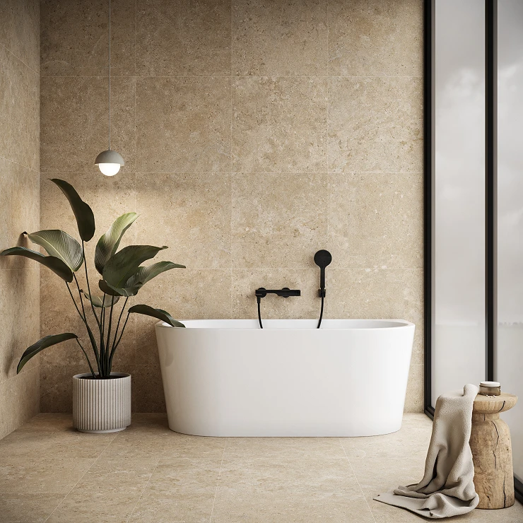 Klinker Kalksten Sand Gråbeige Matt 60x60 cm