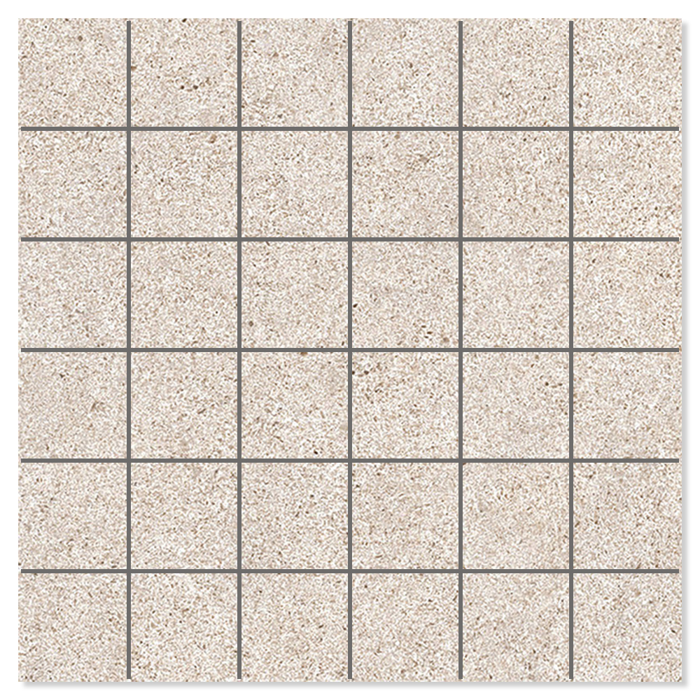 Mosaik Klinker Alvar Soft Beige Matt 30x30 (5x5) cm
