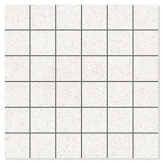 Mosaik Klinker <strong>Alvar</strong>  Soft Vit Matt 30x30 (5x5) cm