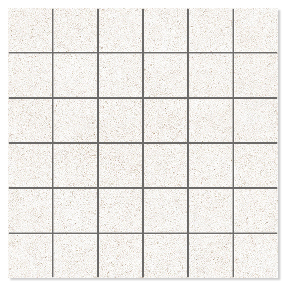 Mosaik Klinker Alvar Soft Vit Matt 30x30 (5x5) cm
