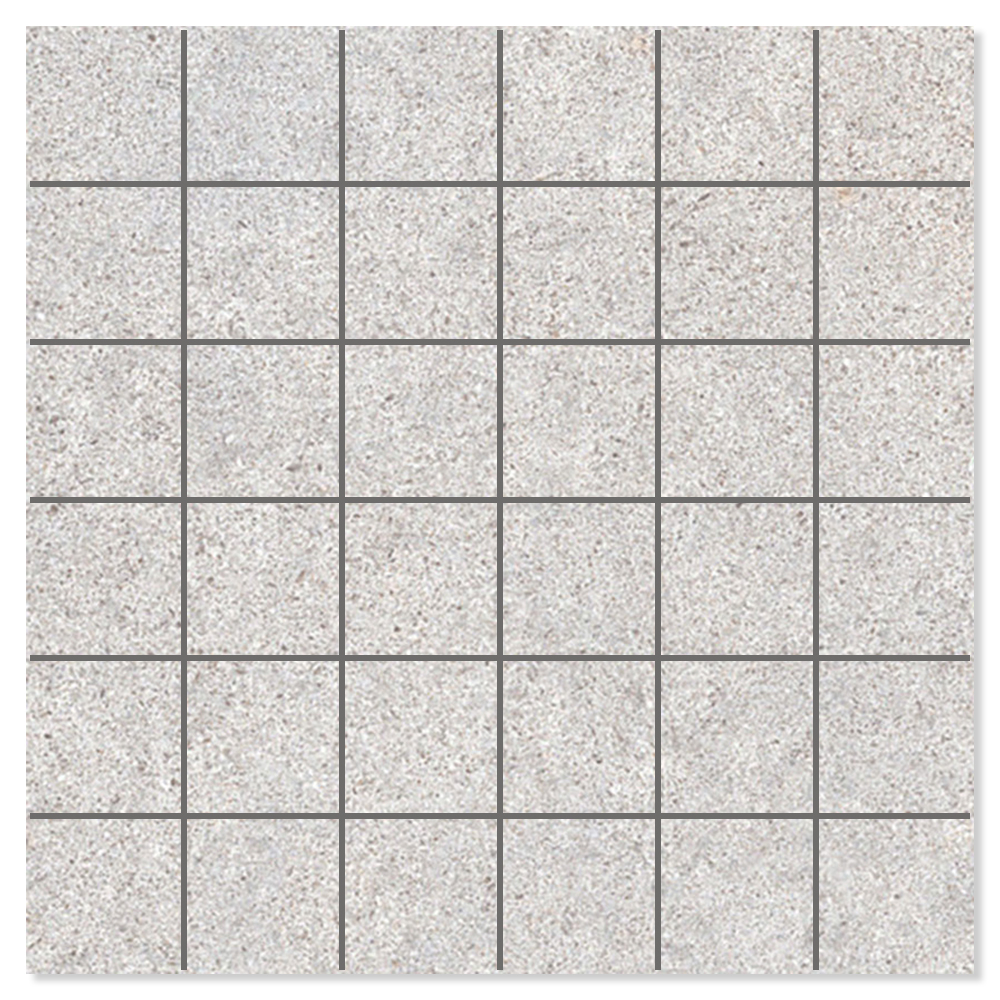 Mosaik Klinker Alvar Soft Ljusgrå Matt 30x30 (5x5) cm