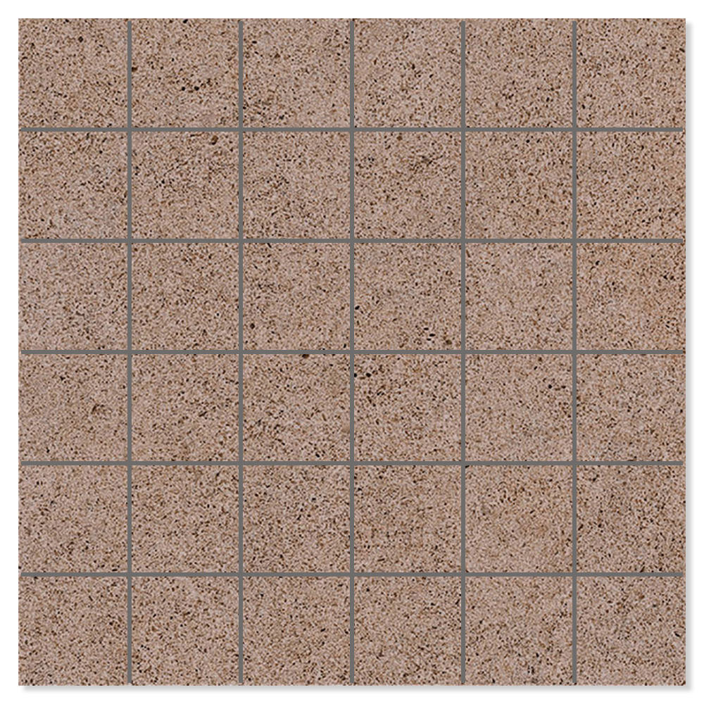 Mosaik Klinker Alvar Soft Brun Matt 30x30 (5x5) cm