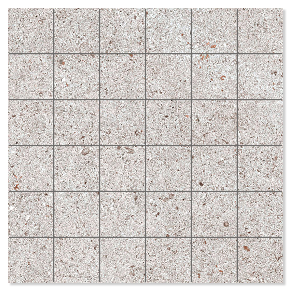Mosaik Klinker Alvar Natural Ljusgrå Matt 30x30 (5x5) cm