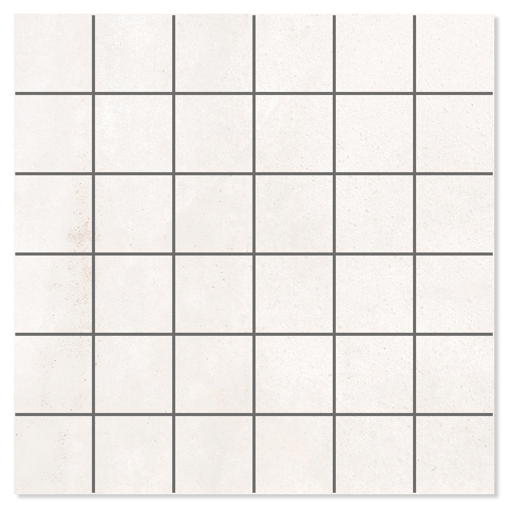 Mosaik Klinker Alvar Raw Vit Matt 30x30 (5x5) cm
