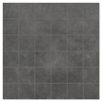 Mosaik Klinker <strong>Alvar</strong>  Raw Svart Matt 30x30 (5x5) cm