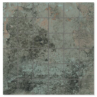 Mosaik Klinker <strong>Metalcraft</strong>  Blå Matt 30x30 (5x5) cm