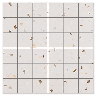 Mosaik Klinker <strong>Frammenti</strong>  Bianco Matt 30x30 (5x5) cm
