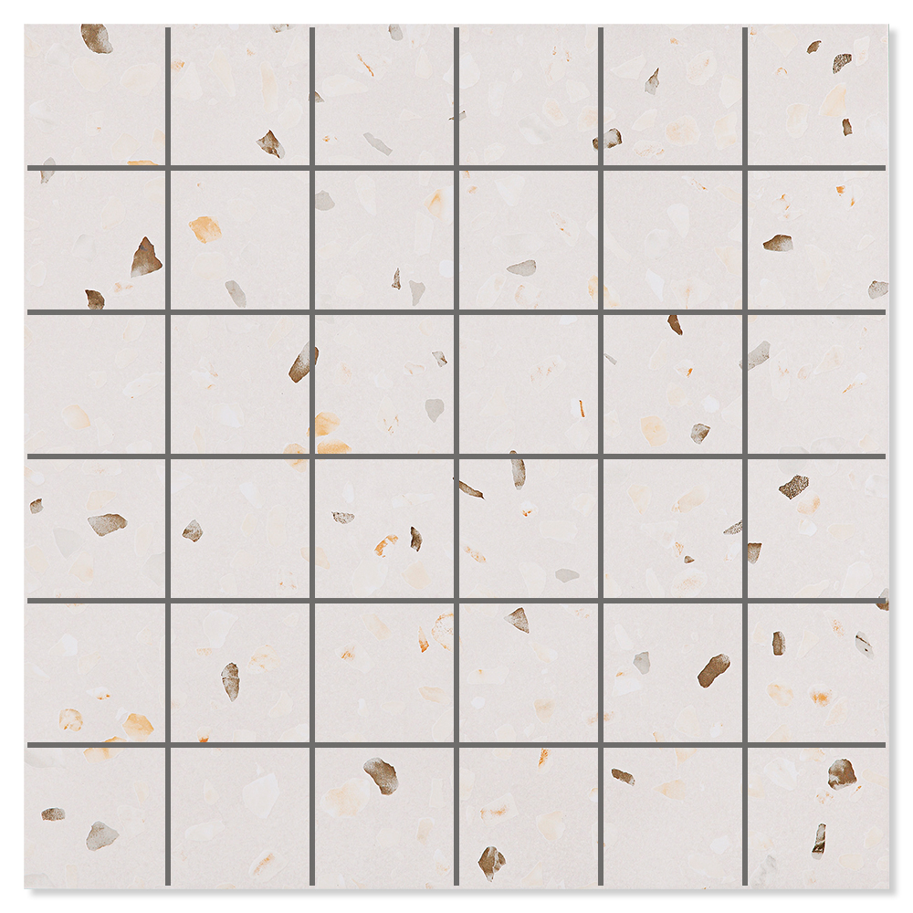 Mosaik Klinker Frammenti Bianco Matt 30x30 (5x5) cm