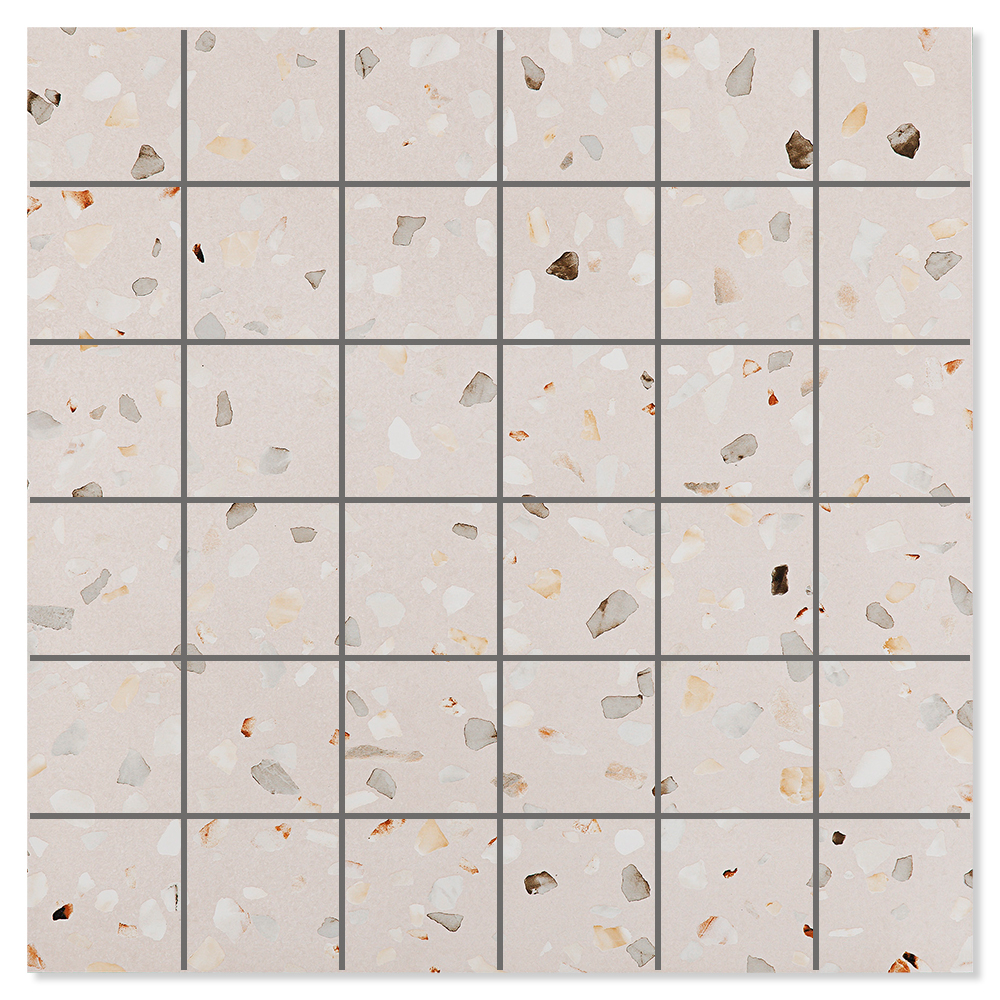 Mosaik Klinker Frammenti Beige Matt 30x30 (5x5) cm
