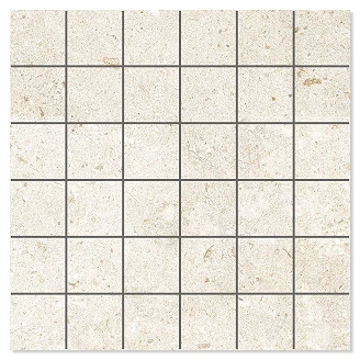 Mosaik Klinker <strong>Kalksten Sand</strong>  Ivory Matt 30x30 (5x5) cm