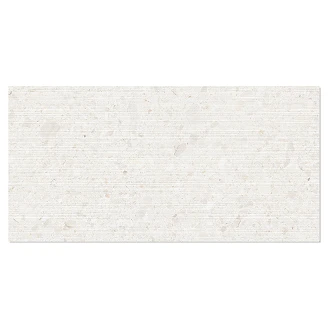 Klinker <strong>Rivela</strong>  Pärlvit Linjär Matt-Relief 60x120 cm
