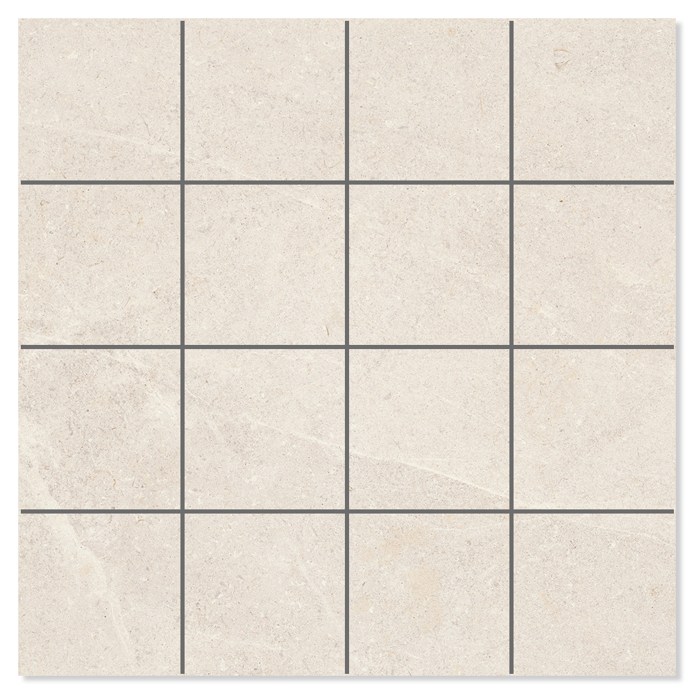 Mosaik Klinker Terva Ivory Matt 30x30 (7x7) cm