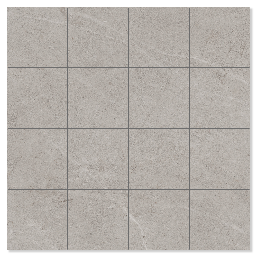 Mosaik Klinker Terva Grå Matt 30x30 (7x7) cm