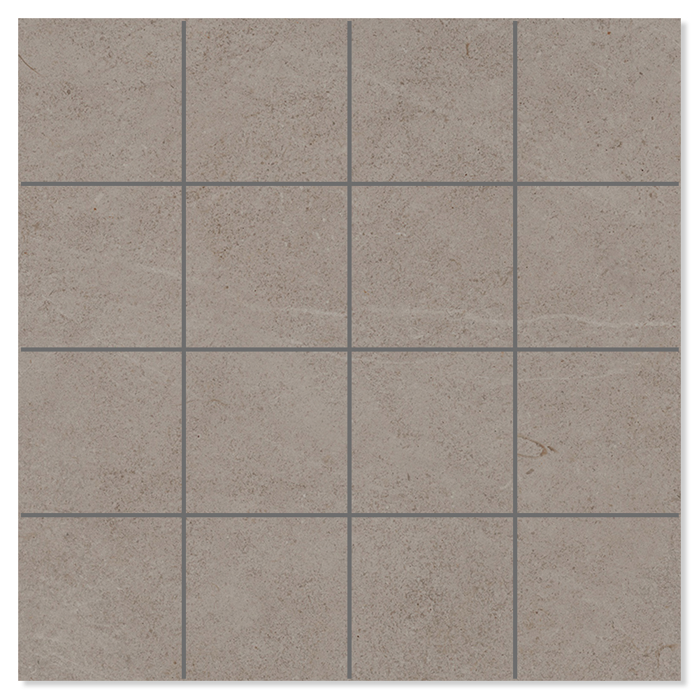 Mosaik Klinker Terva Gråbeige Matt 30x30 (7x7) cm