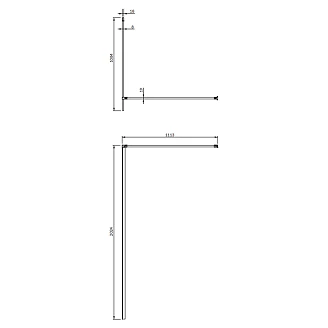 Omnires Duschvägg Marina 8 mm 110x200 cm Krom Blank