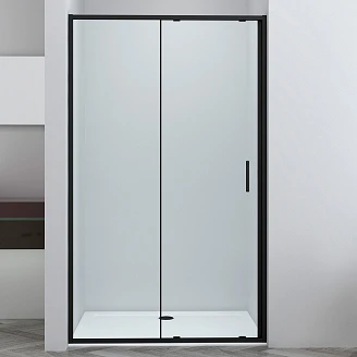 Duschdörr <strong>Solcore</strong>  100 cm Svart Matt Skjutbar