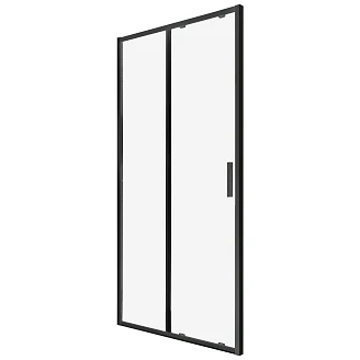 Duschdörr <strong>Solcore</strong>  120 cm Svart Matt Skjutbar