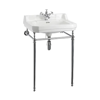 <strong>Burlington</strong>  Tvättställ Edwardian 61 cm Vit med Kromställning
