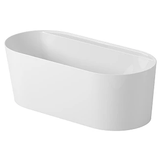 Badkar <strong>Nevora</strong>  Vit Blank 170 cm med Hyllkant & Vit Click-Clack Bottenventil
