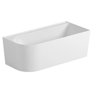 Hörnbadkar <strong>Nevora</strong>  Vit Blank 170 cm Höger med Hyllkant & Vit Click-Clack Bottenventil