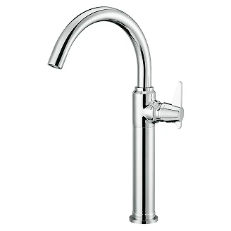 Tvättställsblandare med Ett Handtag <strong>Temisto</strong>  Krom Blank 37.3 cm