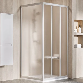 Ravak Duschhörn med en Fast Panel <strong>Supernova</strong>  100x80 cm Krom Matt Druva