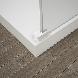 Duschvägg <strong>Otti</strong>  Vit Matt 8 mm 80x210 cm Matt Glas