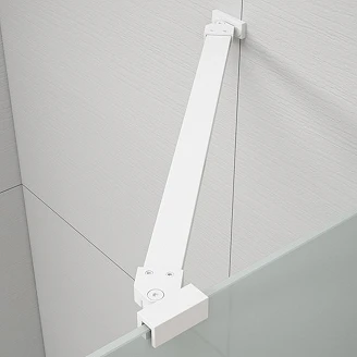 Duschvägg <strong>Otti</strong>  Vit Matt 8 mm 110x210 cm Matt Glas