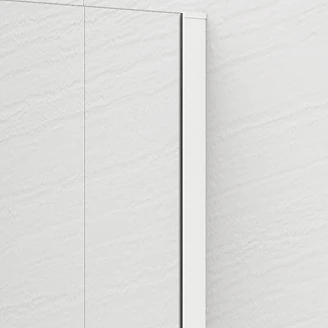 Duschvägg <strong>Otti</strong>  Vit Matt 8 mm 120x210 cm Bronsglas
