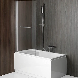 Badkarsvägg Vikbar <strong>Sanna</strong>  Krom Blank 70 cm