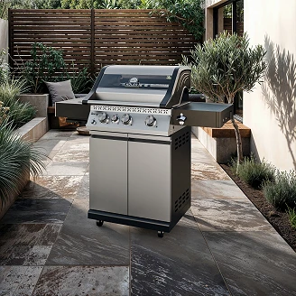 Köler Gasolgrill <strong>Krone</strong>  Compact PRO Silvergrå med Extra Gjutjärnsgaller