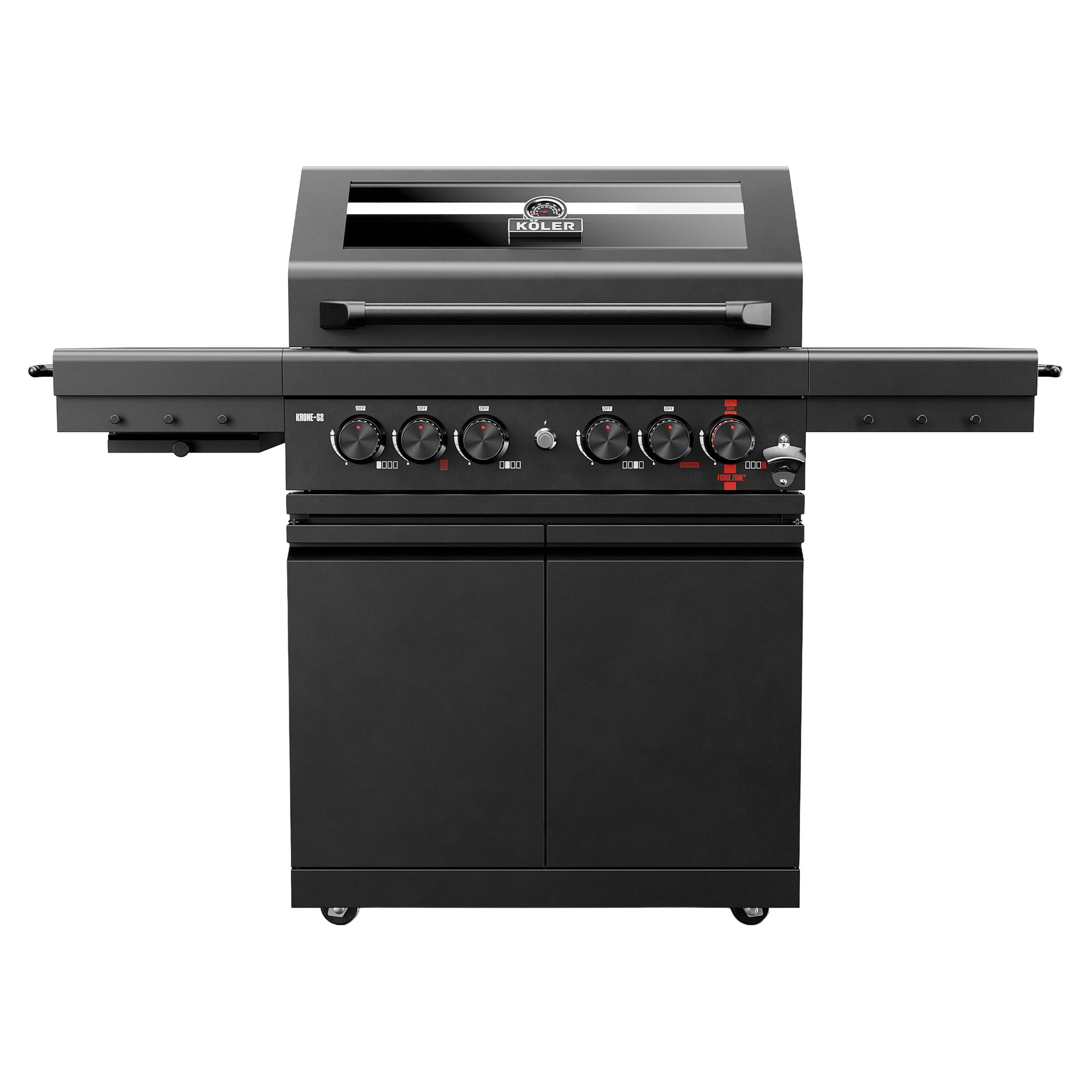Köler Gasolgrill Krone Svart 159x159x120 cm