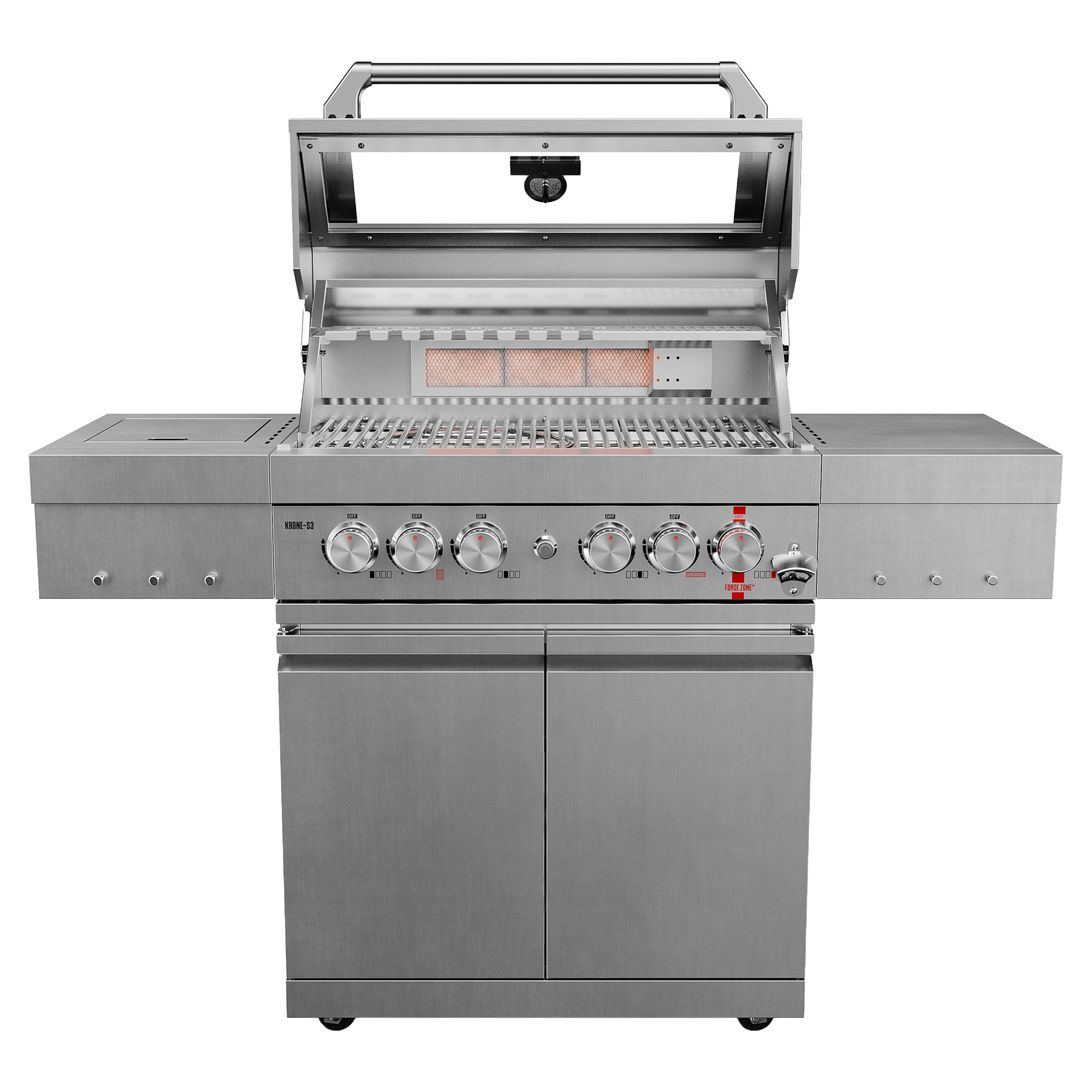 Köler Gasolgrill Krone Silvergrå 147x147x120 cm