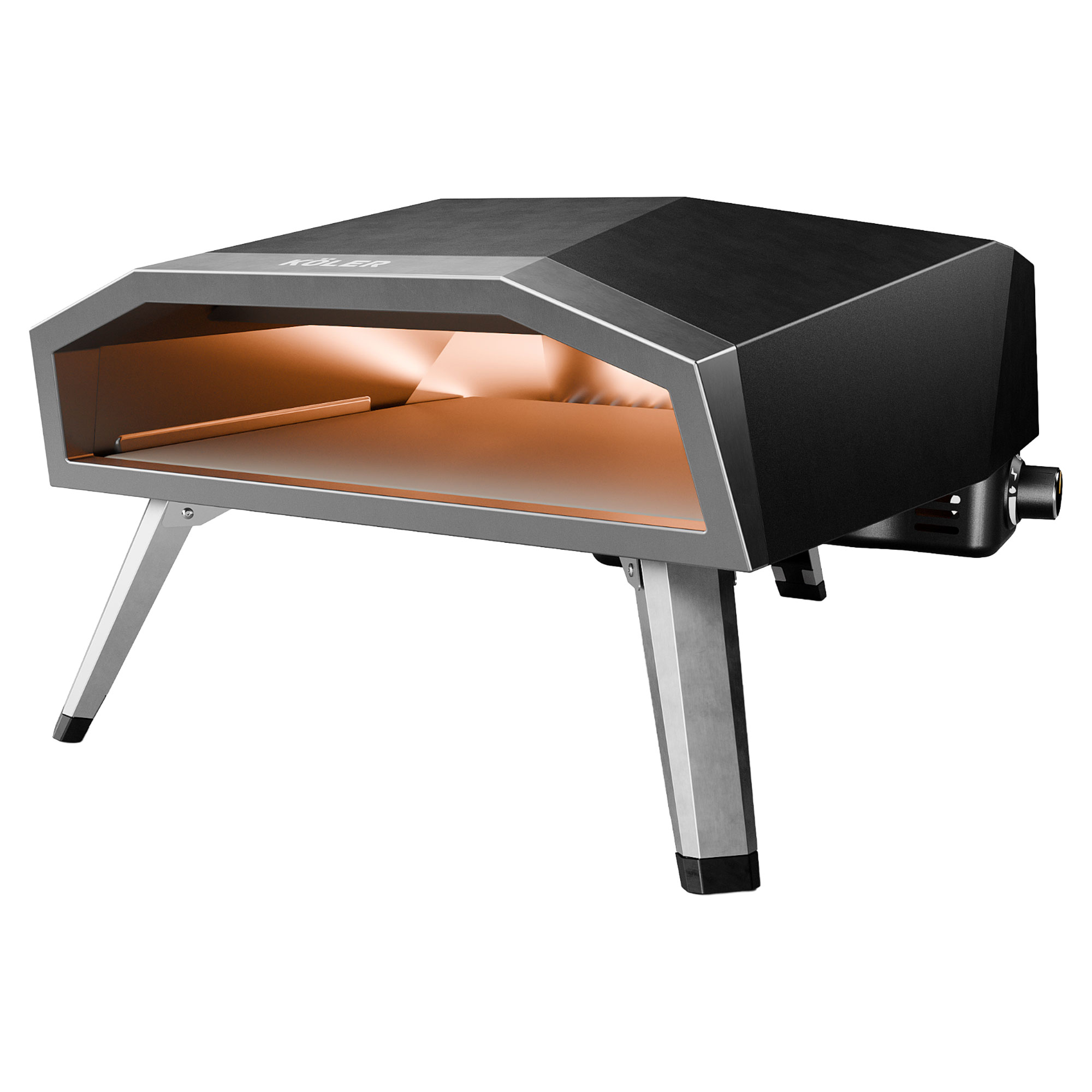Köler Pizzaugn Bene Svart 55x65x37 cm