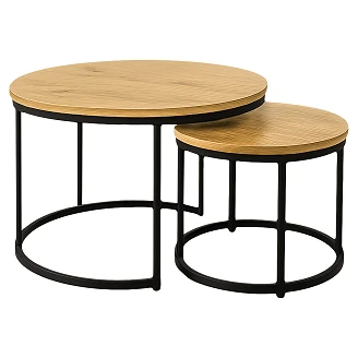 Set med Soffbord  Ø50 & Ø70 cm <strong>Strello</strong>  Ek