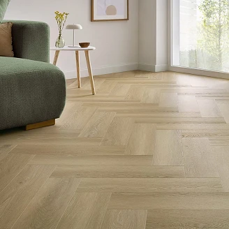 Arbiton Vinylgolv <strong>Amaron Herringbone</strong>  Johannes Oak-Trästruktur 14.8x59 cm