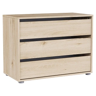 Byrå Bloxen Royal Ek, 3 Lådor 80x40 cm